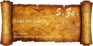 Simits Zsolt névjegykártya